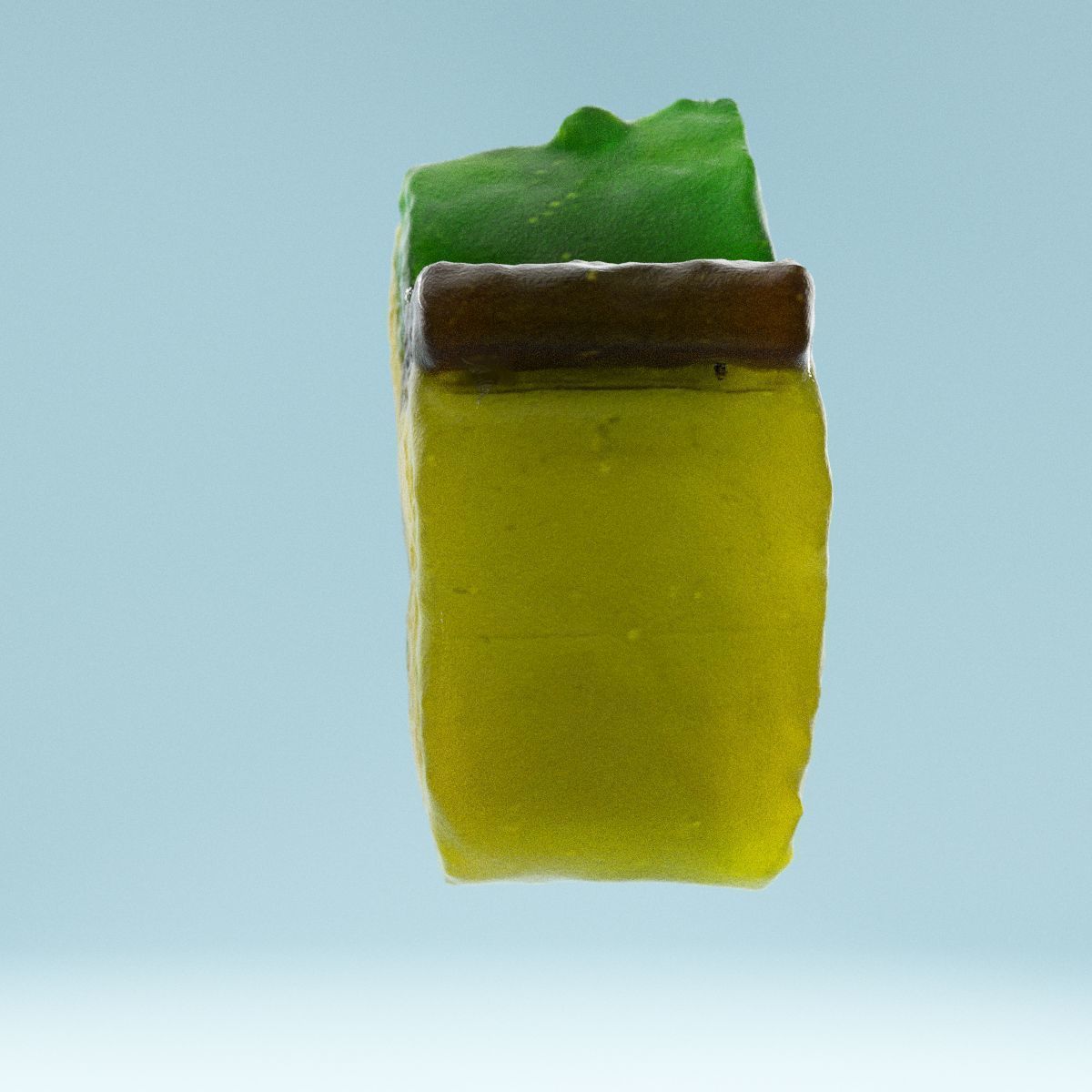 Apple piece of candy Low-poly 3D model_2