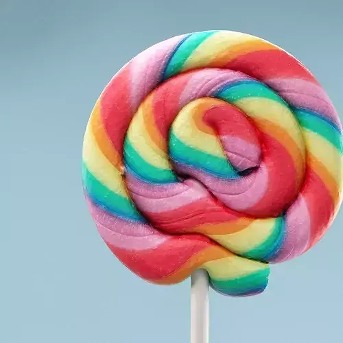 Lolly Lollipop Lick Stick Low-poly 3D model 7
