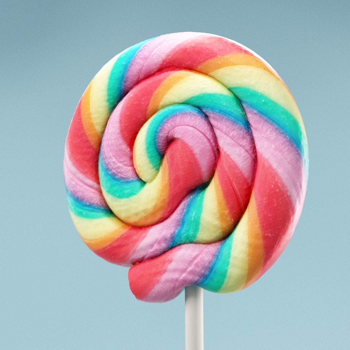 Lolly Lollipop Lick Stick Low-poly 3D model_11
