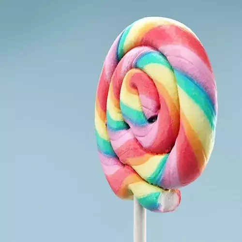 Lolly Lollipop Lick Stick Low-poly 3D model 5