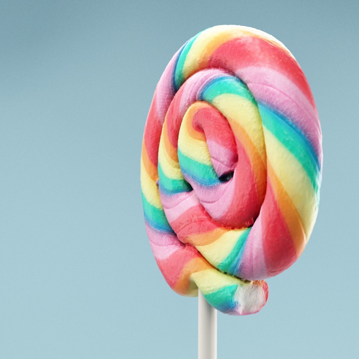 Lolly Lollipop Lick Stick Low-poly 3D model_4