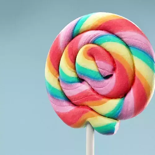 Lolly Lollipop Lick Stick Low-poly 3D model 6