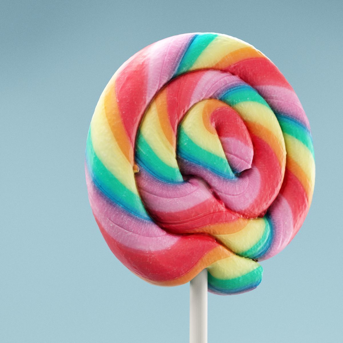 Lolly Lollipop Lick Stick Low-poly 3D model_7