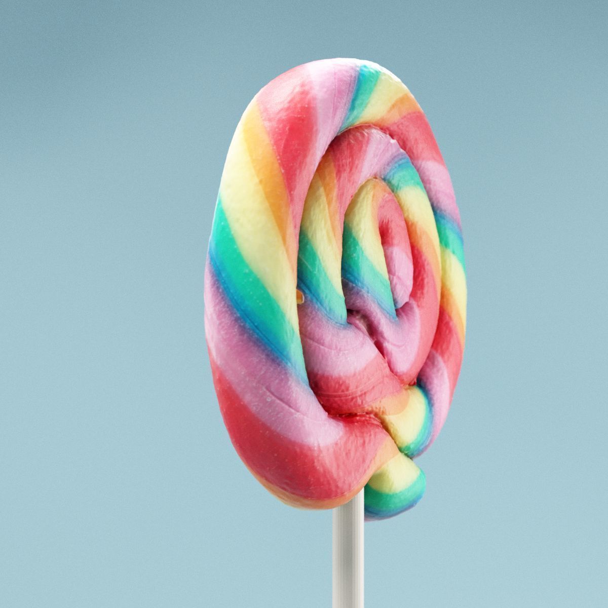 Lolly Lollipop Lick Stick Low-poly 3D model_8