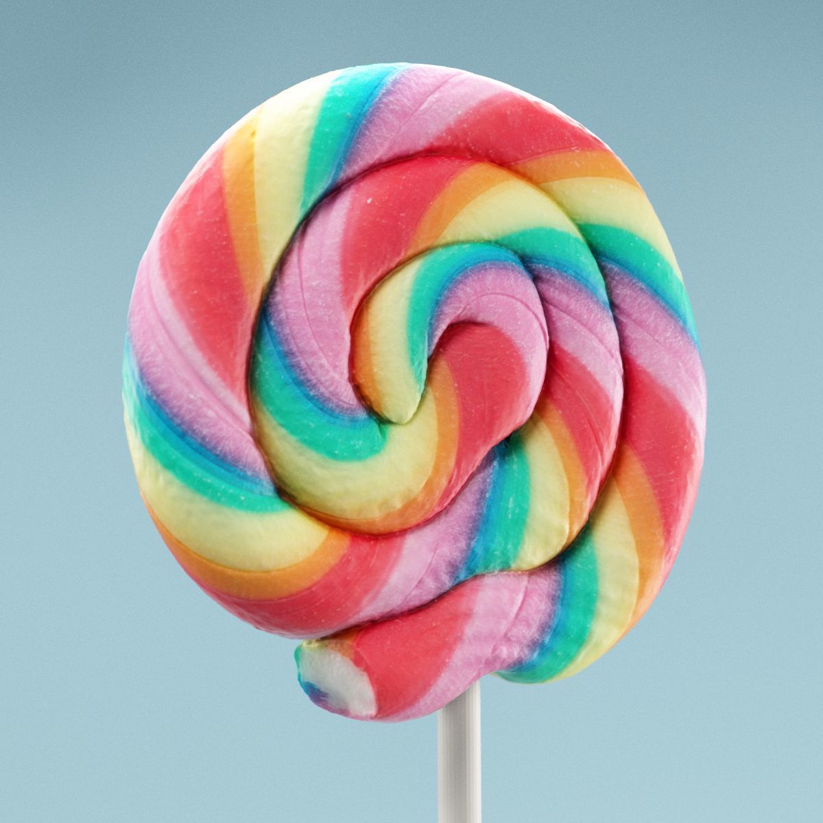 Lolly Lollipop Lick Stick Low-poly 3D model_1