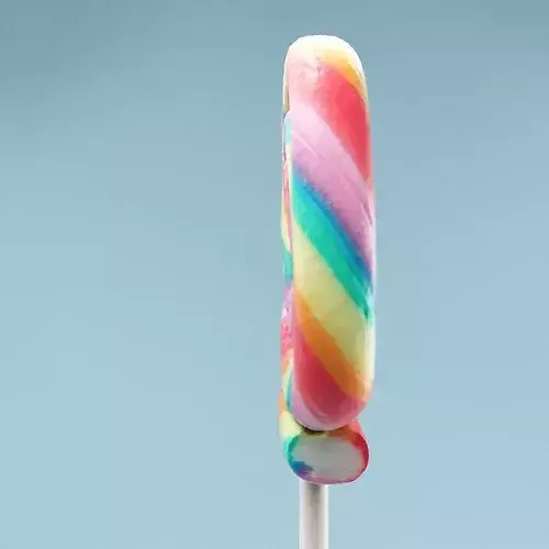 Lolly Lollipop Lick Stick Low-poly 3D model 4