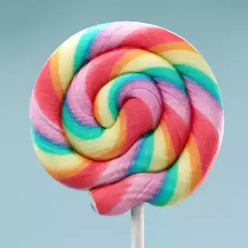 Lolly Lollipop Lick Stick Low-poly 3D model