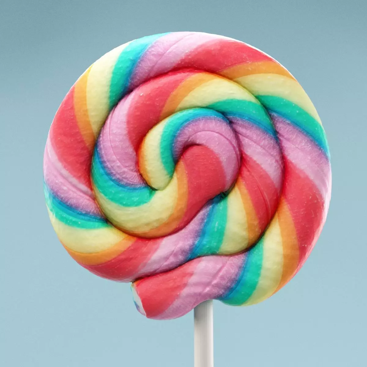 Lolly Lollipop Lick Stick Low-poly 3D model_0
