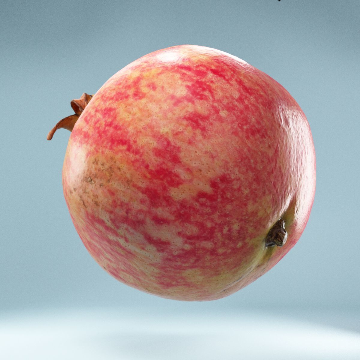 Pomegranate Low-poly 3D model_9