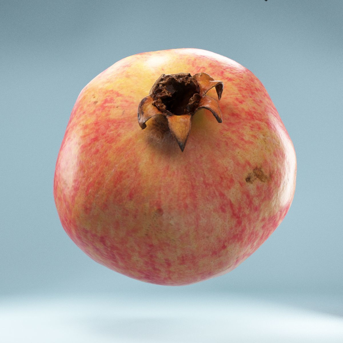 Pomegranate Low-poly 3D model_1