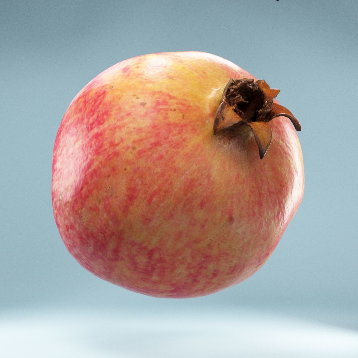 Pomegranate Low-poly 3D model_2