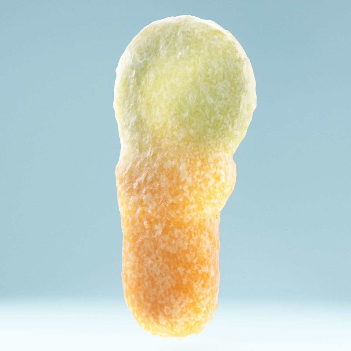Talisman piece of orange candy Low-poly 3D model_4