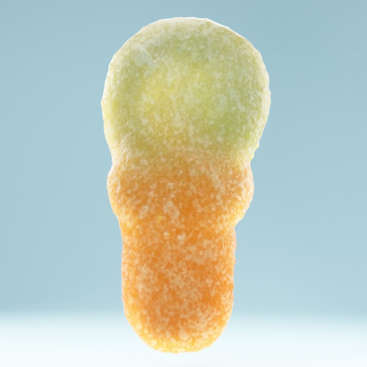 Talisman piece of orange candy Low-poly 3D model_5