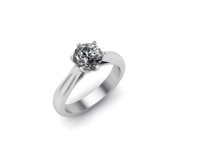 Julie solitaire ring size M  3D print model_0