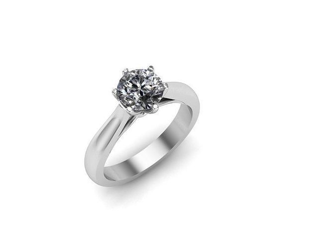 Julie solitaire ring size M  3D print model
