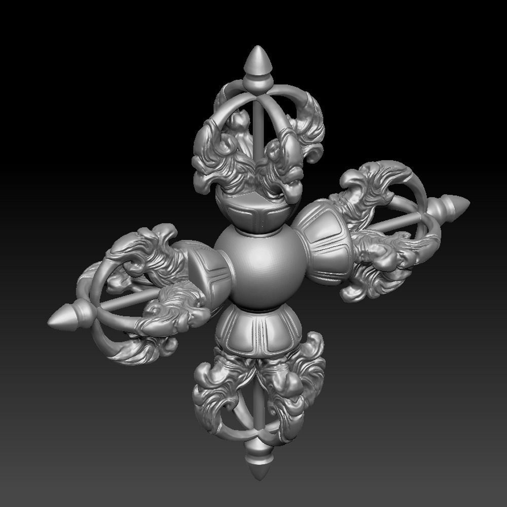 Vajra the ancient god weapon 3D print model_2