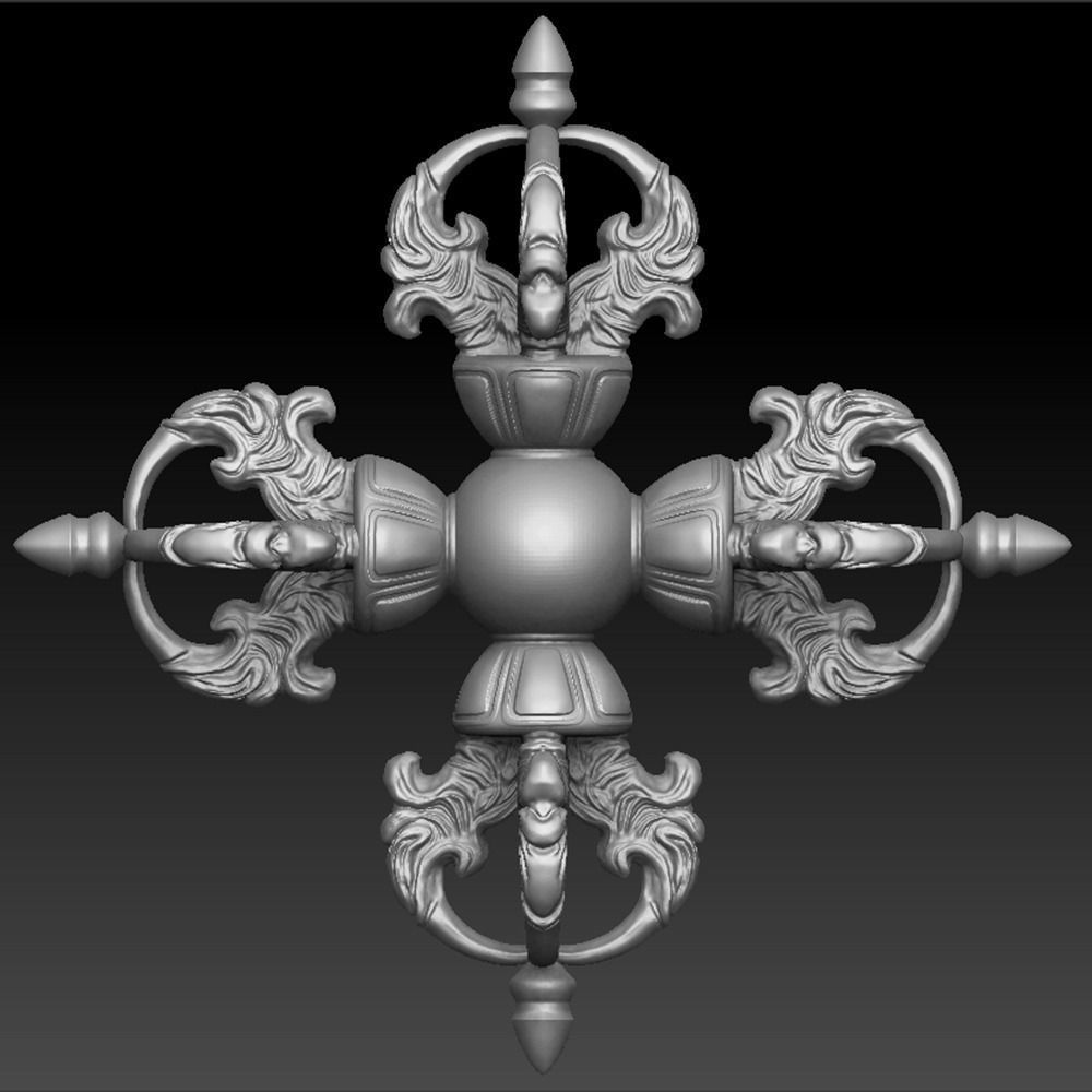 Vajra the ancient god weapon 3D print model_1