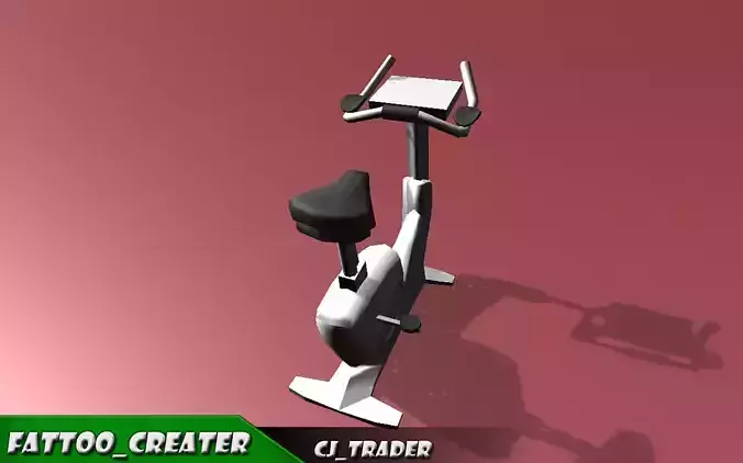 low poly Peloton Gym cycle 3D model