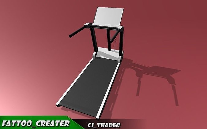 Gym Treadmill Lowpoly 3D model Free Free low-poly 3D model