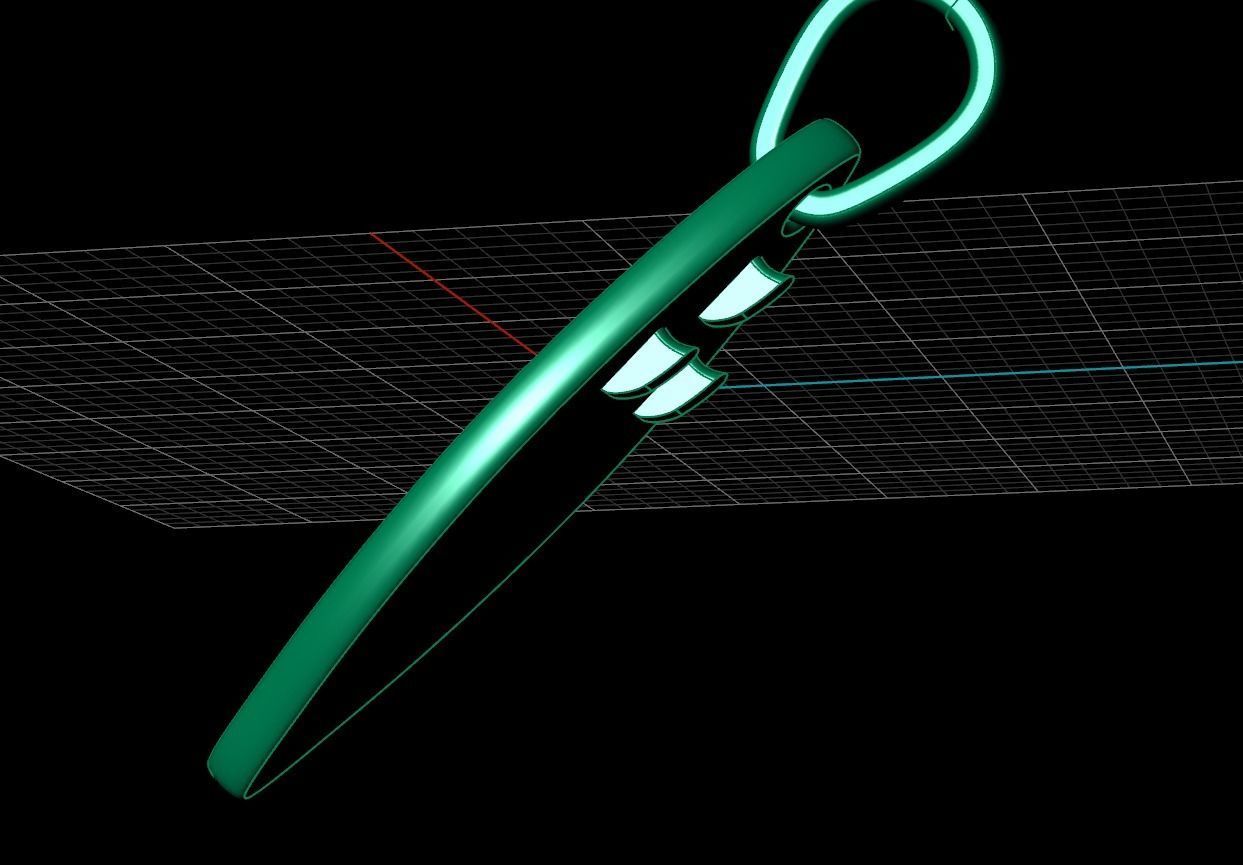 Ex-62 three silver and gold leaf pendants 3D print model_4