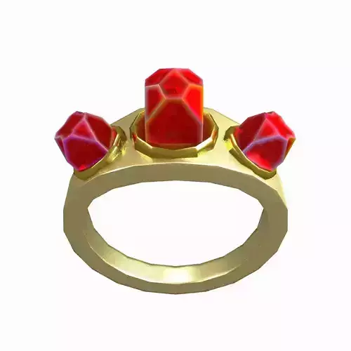 Gemstone Ring Low-poly 3D model