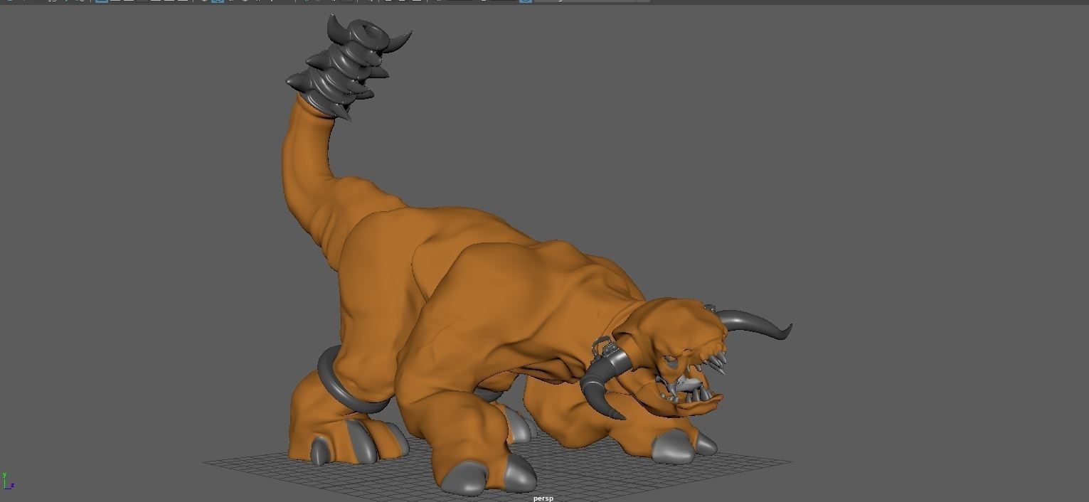 4 legged monster Rigged 3D model_5