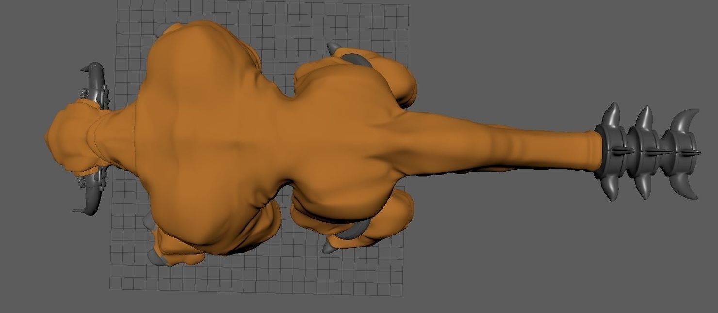 4 legged monster Rigged 3D model_4