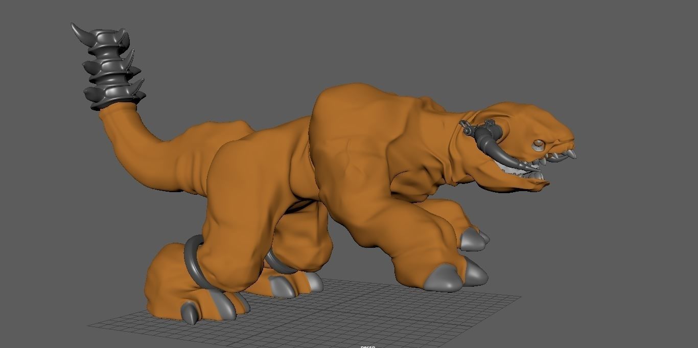 4 legged monster Rigged 3D model_6