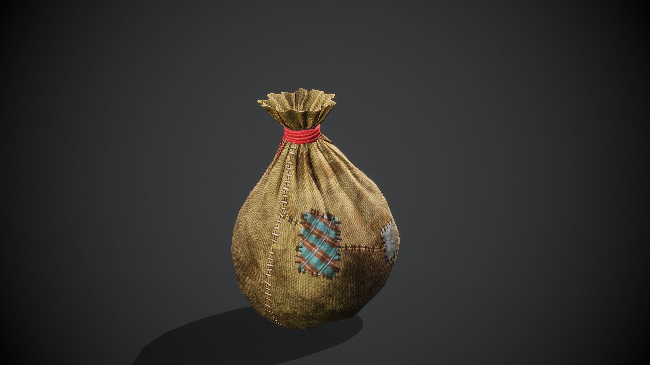 Bagful bag Low-poly 3D model_2