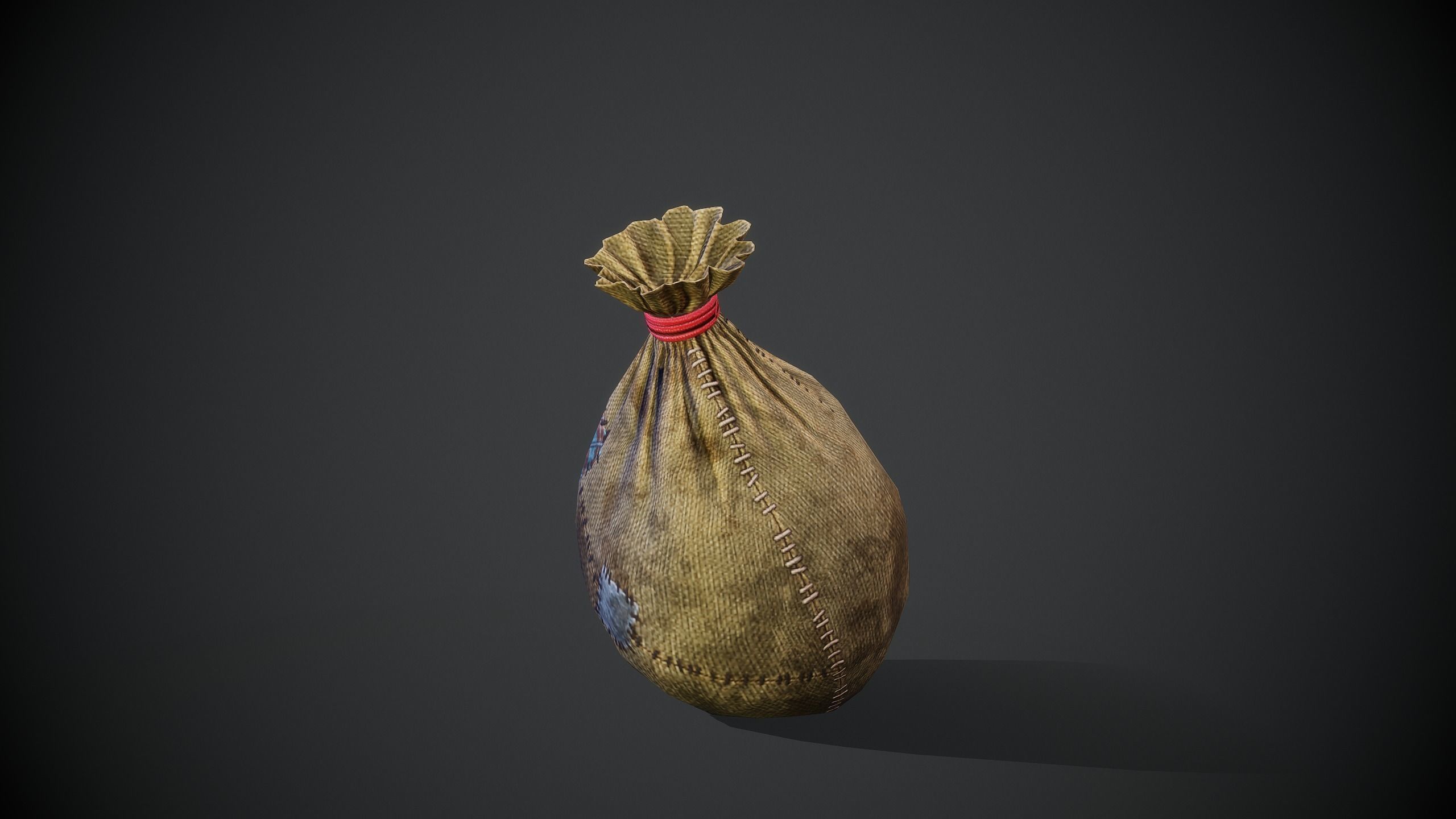 Bagful bag Low-poly 3D model_4