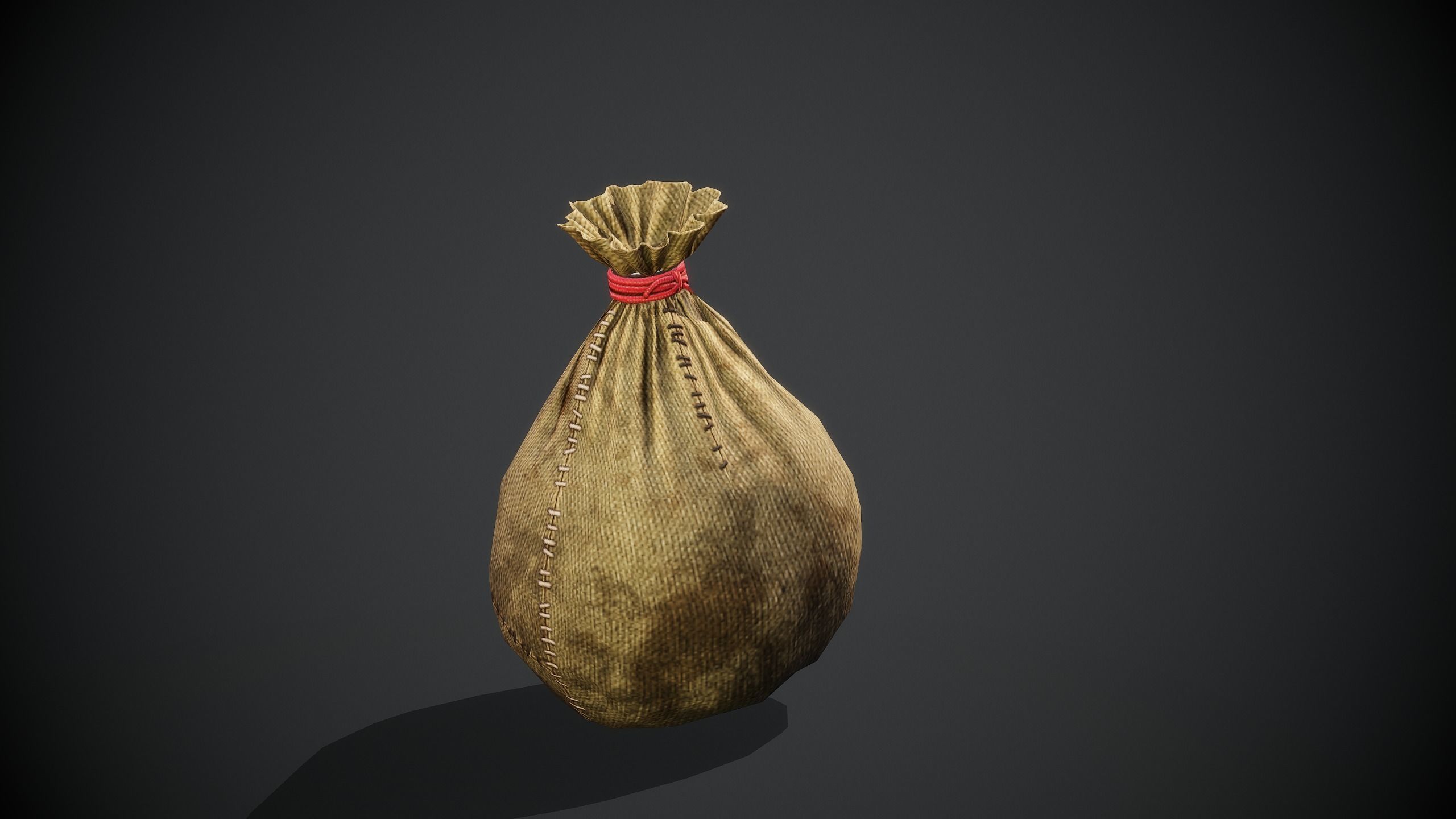 Bagful bag Low-poly 3D model_1