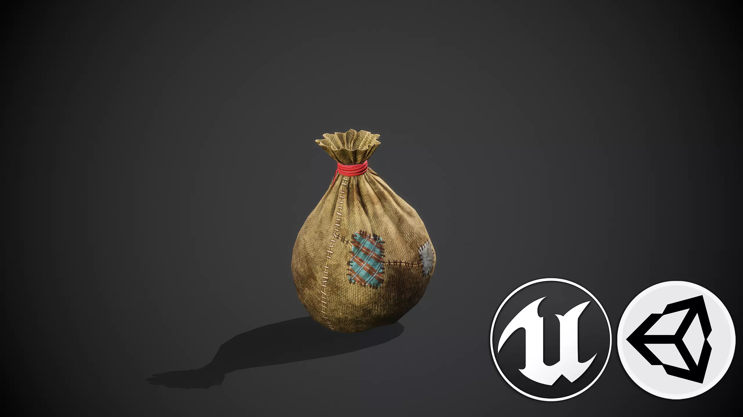 Bagful bag Low-poly 3D model_0