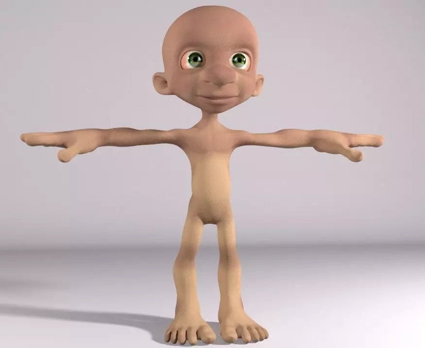 Hobbit Gollum character Rigged Maya Low-poly 3D model_0