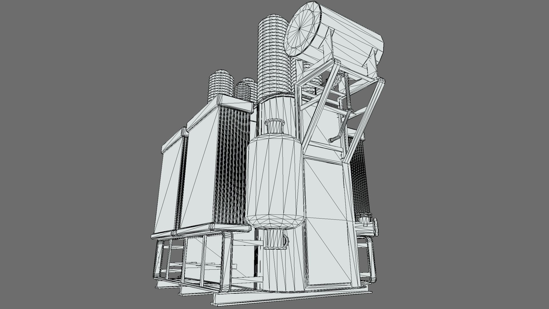 Old Rusty Transformer PBR Low-poly 3D model_4