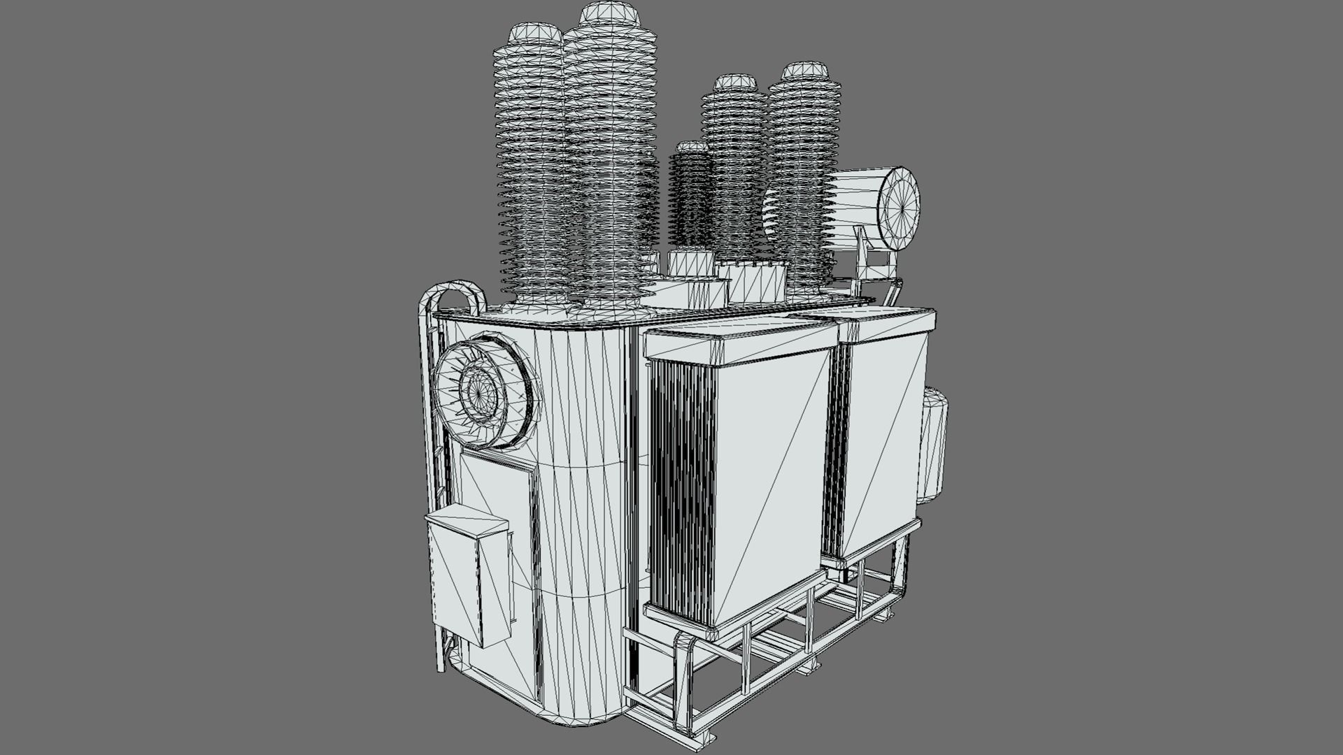 Old Rusty Transformer PBR Low-poly 3D model_3