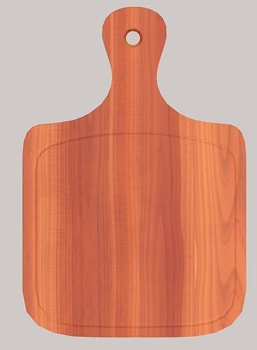 Wooden chopping board Free low-poly 3D model