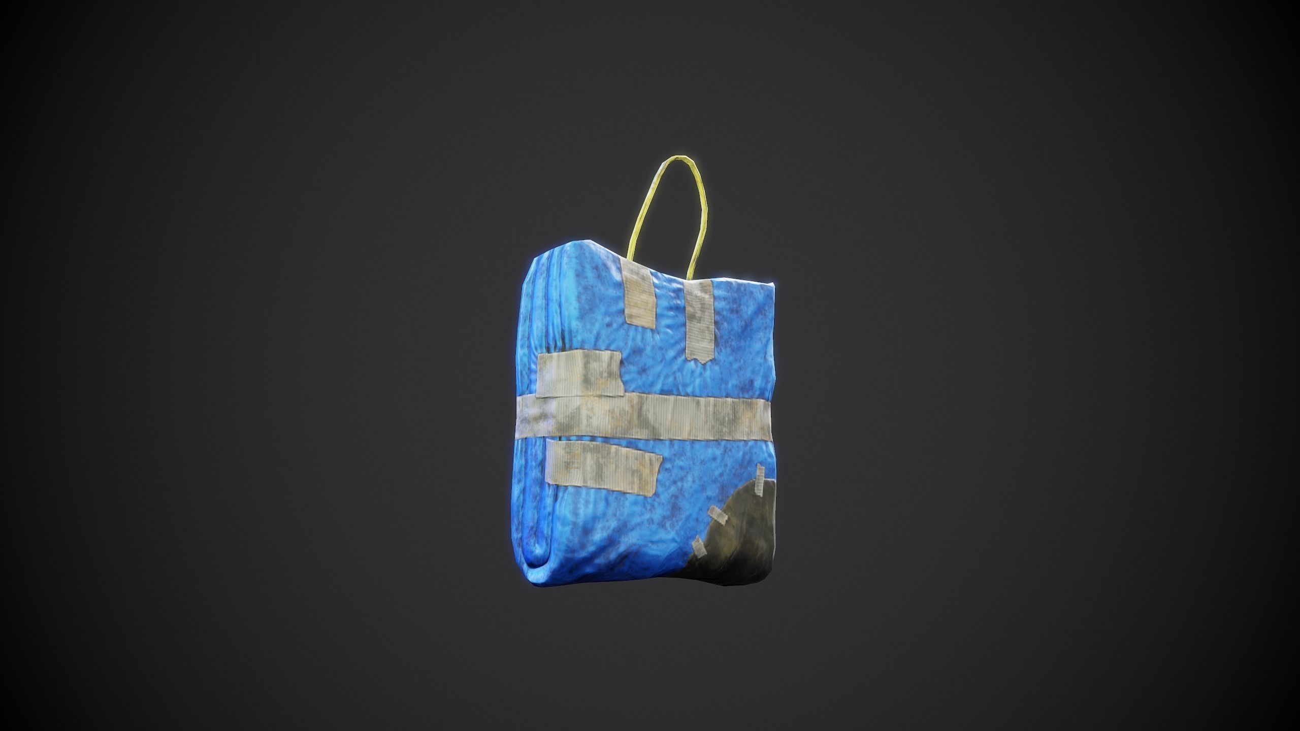 Package bag Low-poly 3D model_2