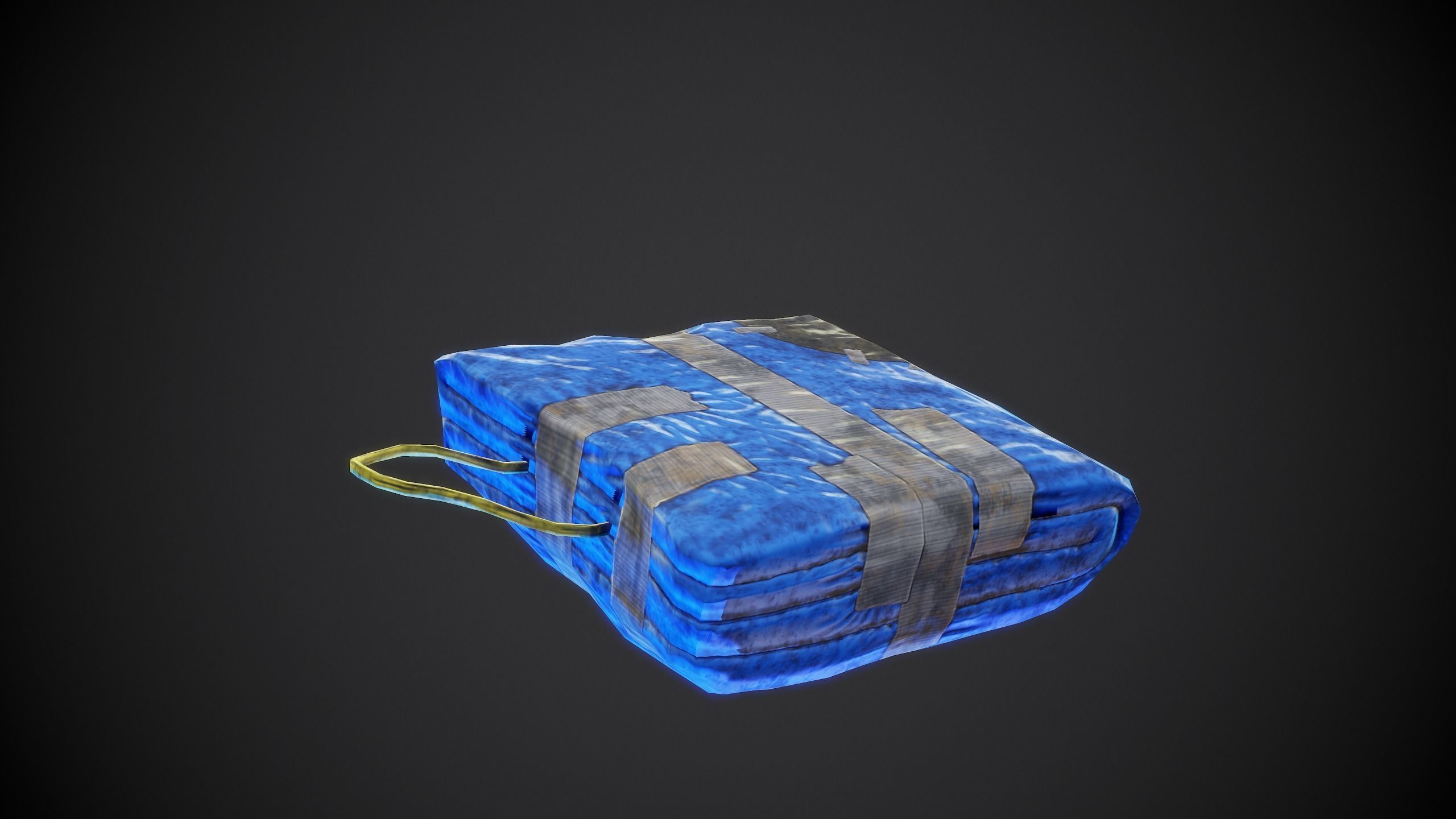 Package bag Low-poly 3D model_3