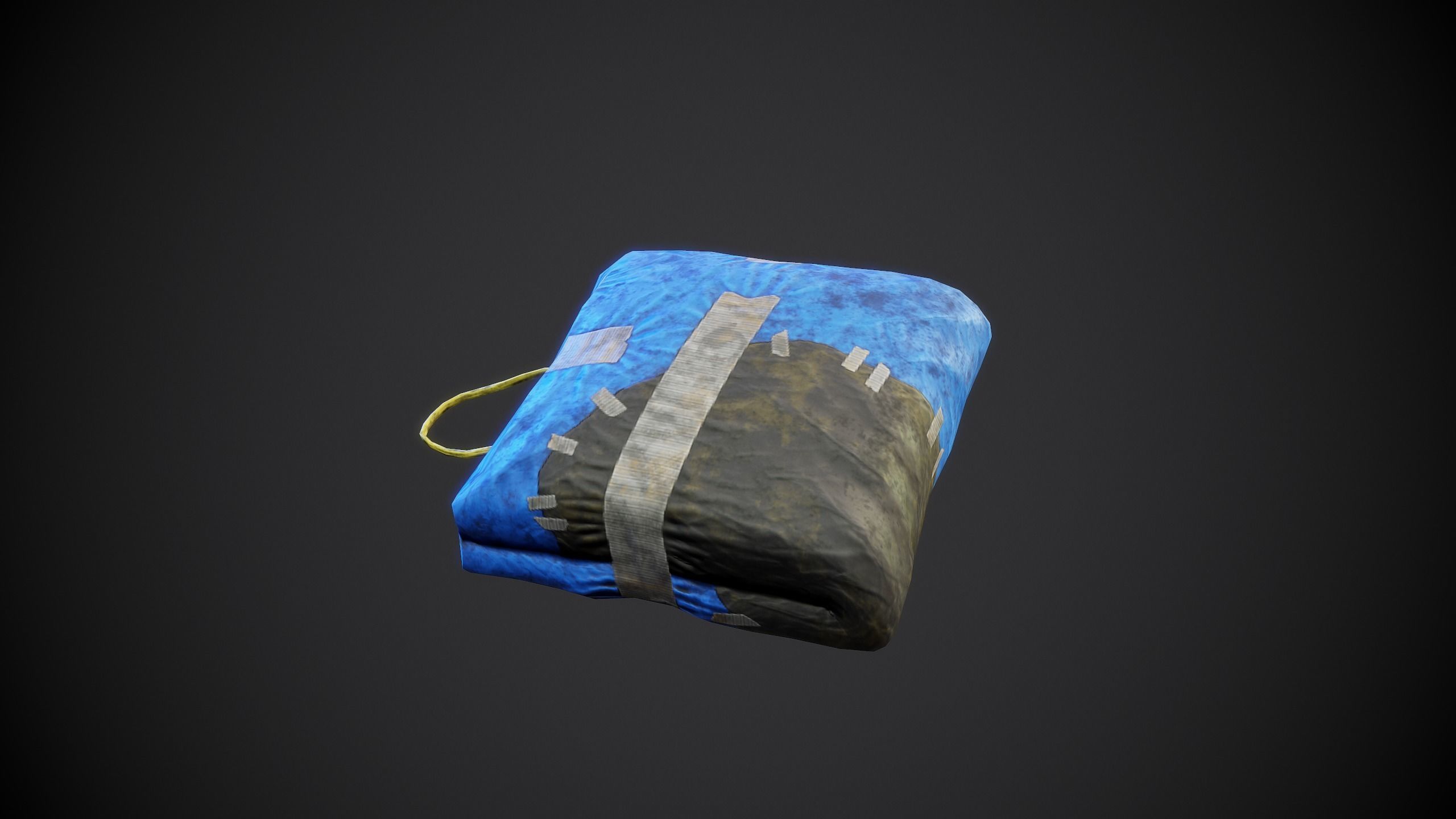 Package bag Low-poly 3D model_1