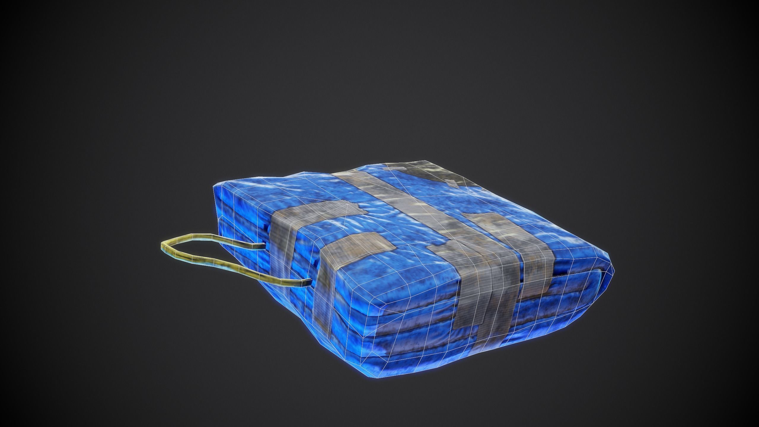 Package bag Low-poly 3D model_4