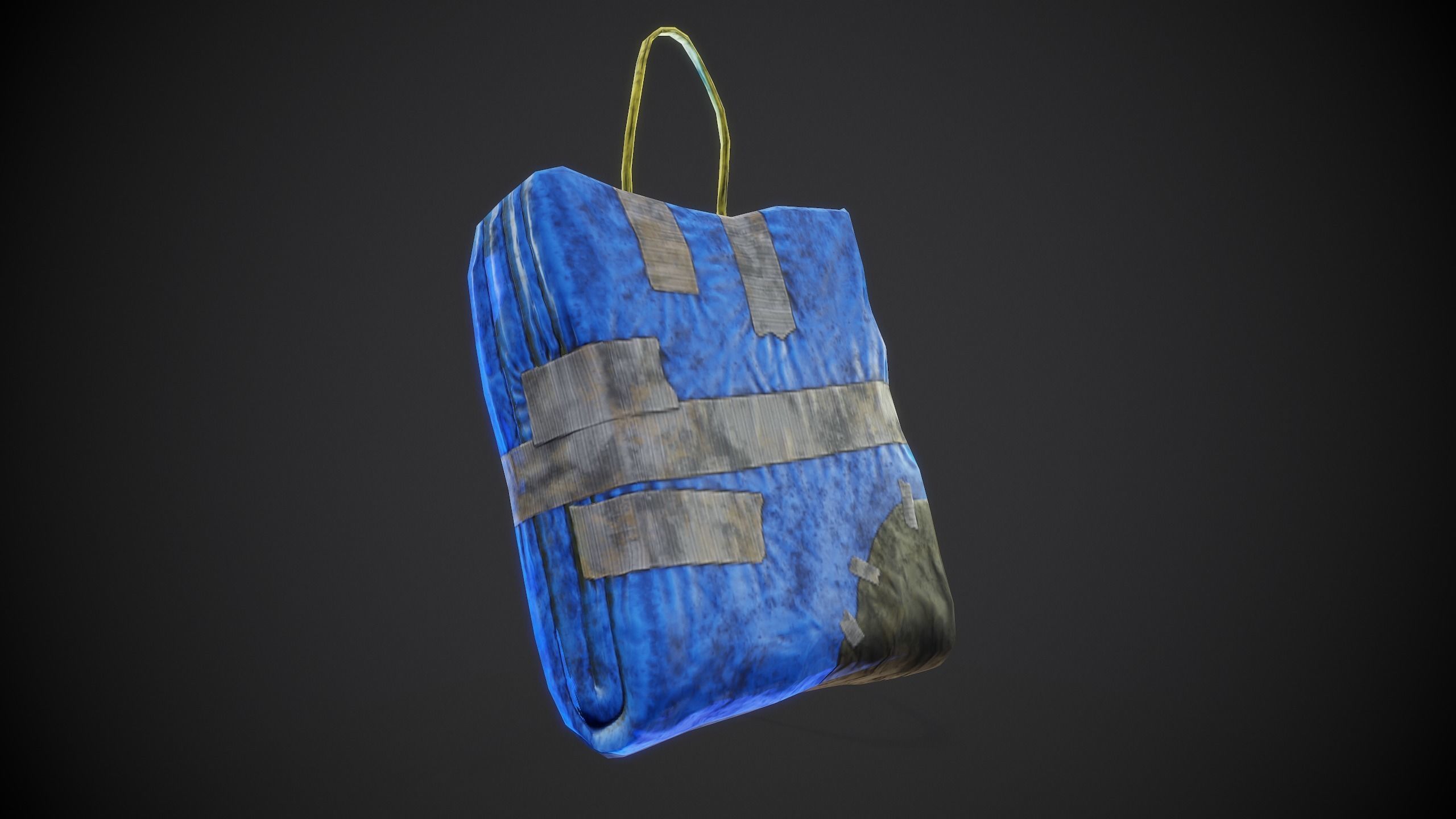 Package bag Low-poly 3D model_5