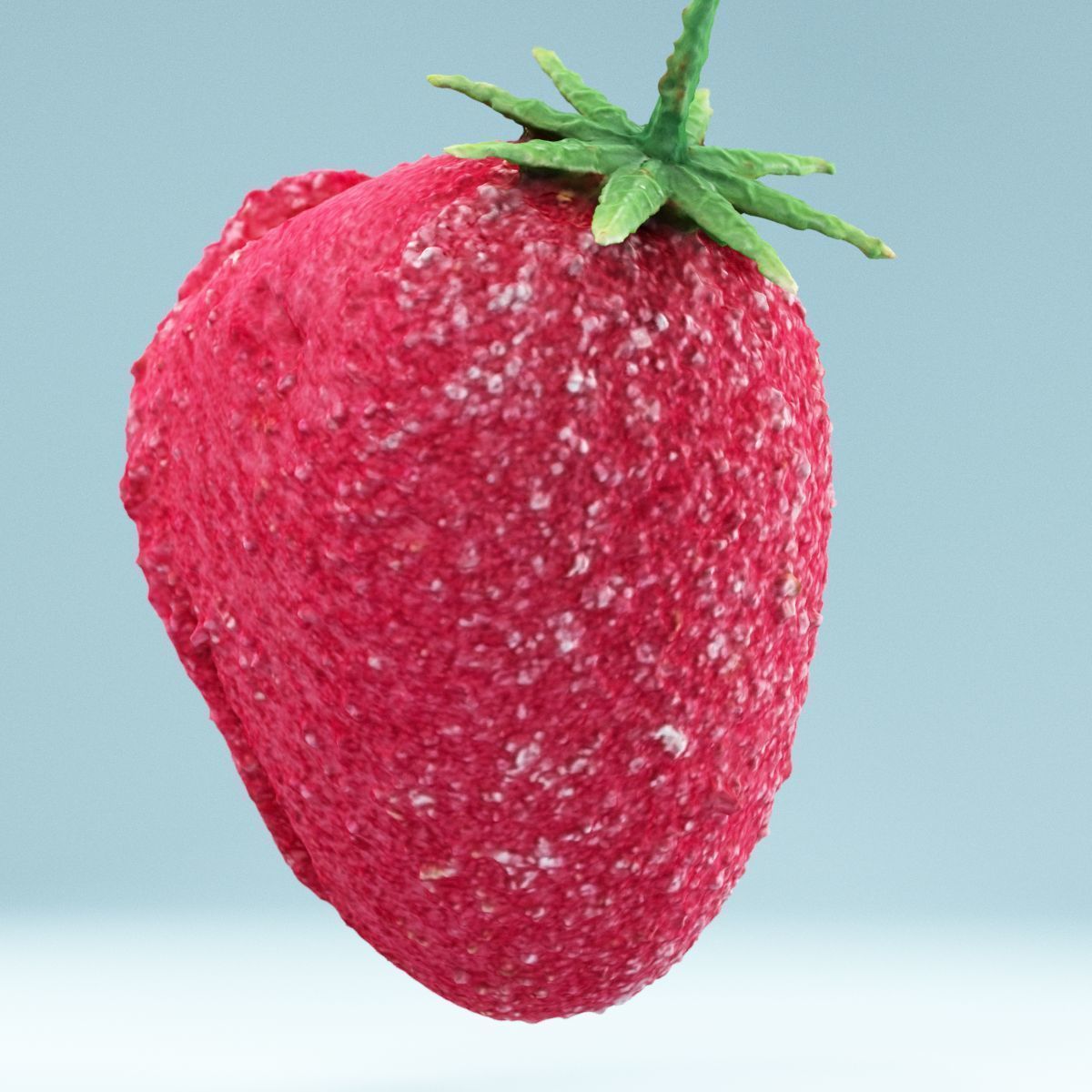 Sugar Strawberry Low-poly 3D model_9