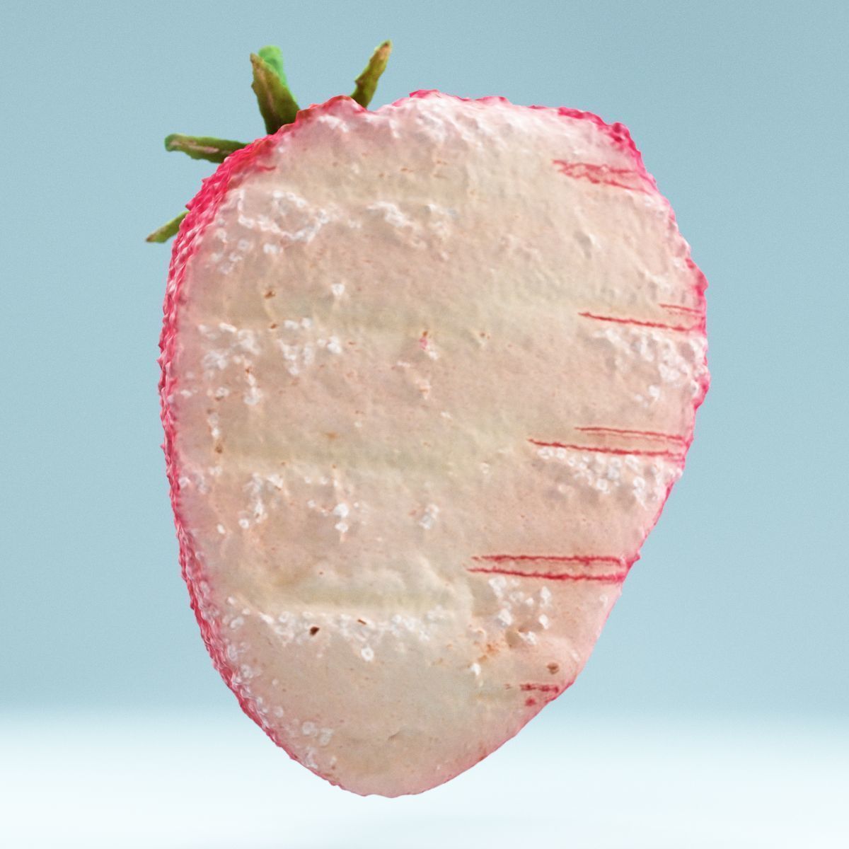 Sugar Strawberry Low-poly 3D model_3