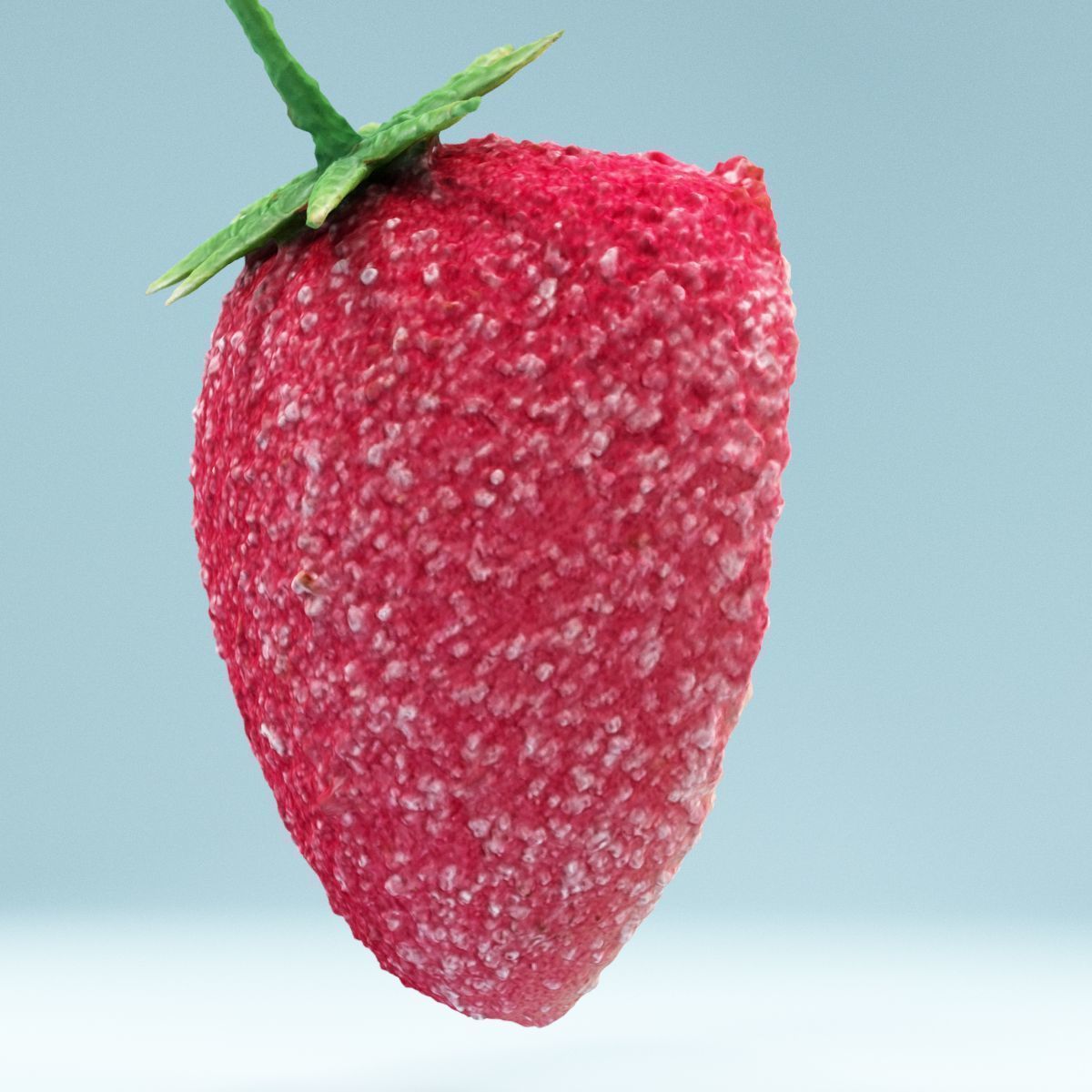 Sugar Strawberry Low-poly 3D model_6