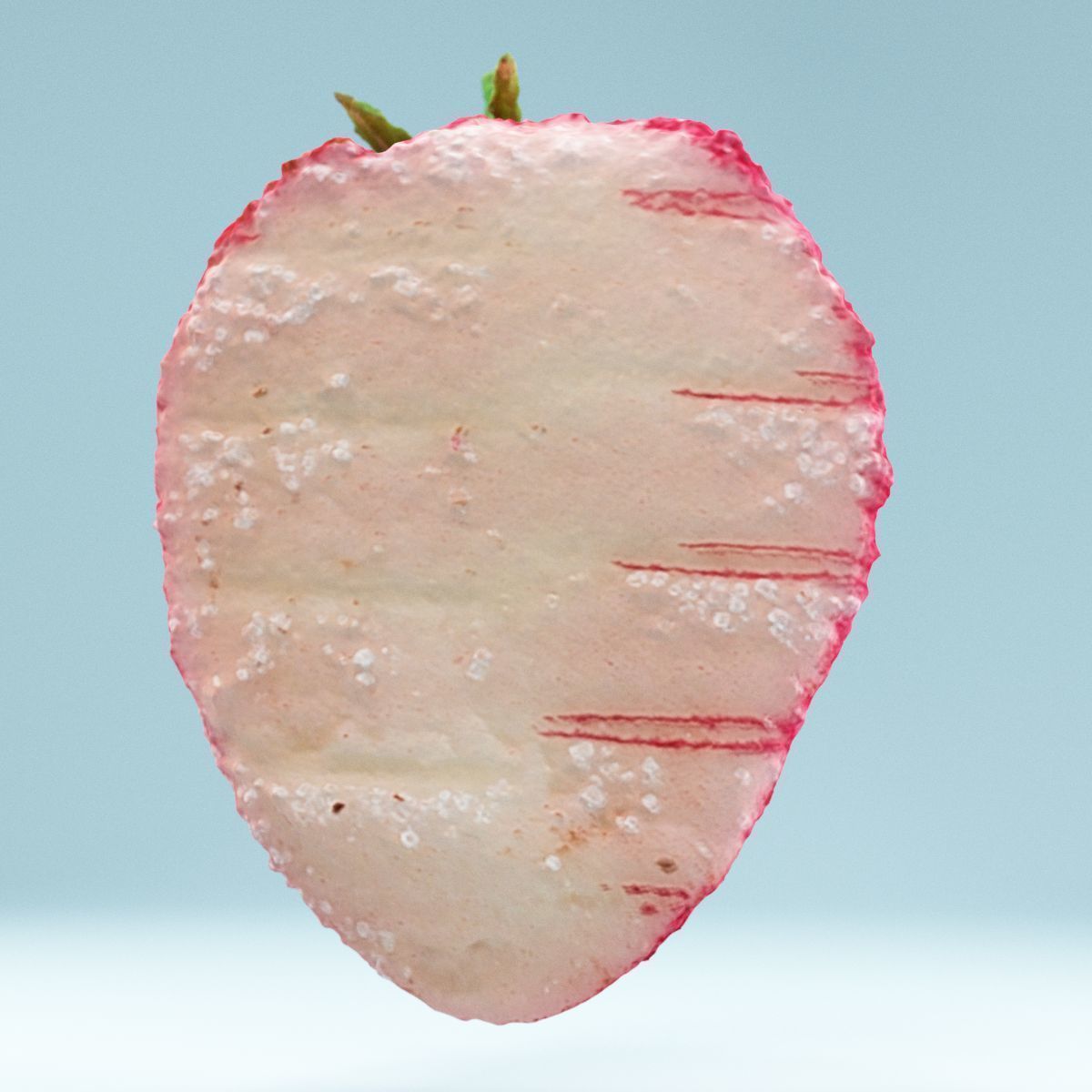 Sugar Strawberry Low-poly 3D model_2