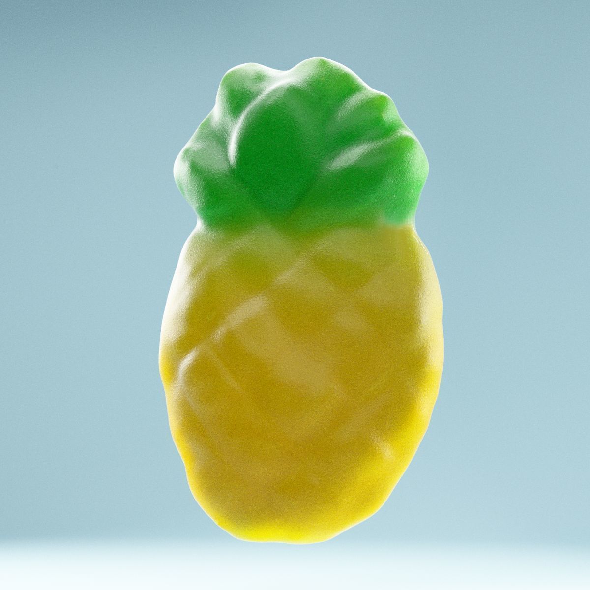 Sweet Pineapple Low-poly 3D model_11
