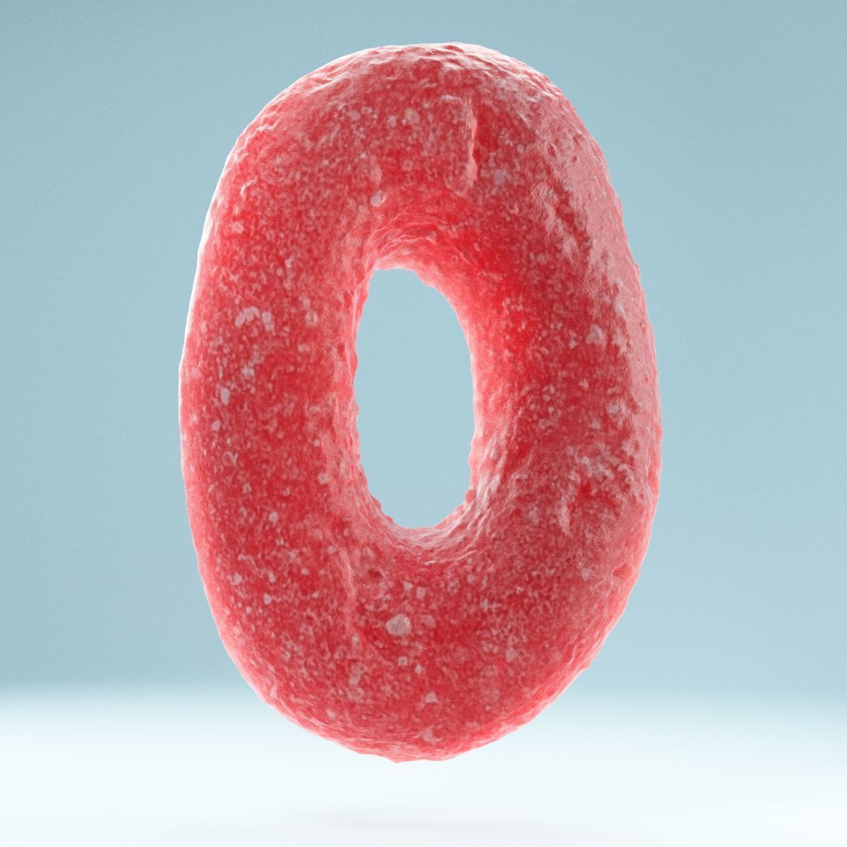 Red Ring Low-poly 3D model_1