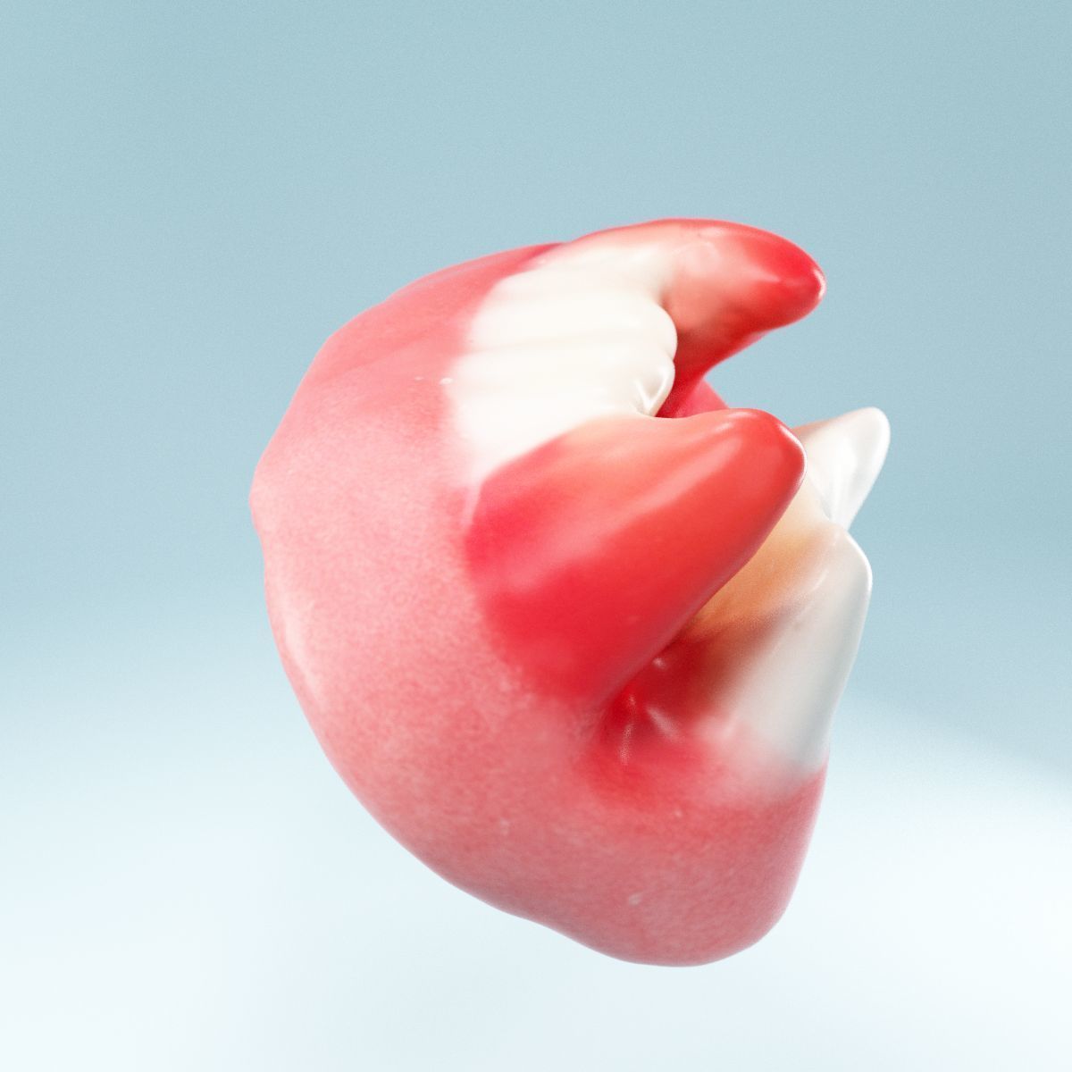 Vampire Teeth Low-poly 3D model_1