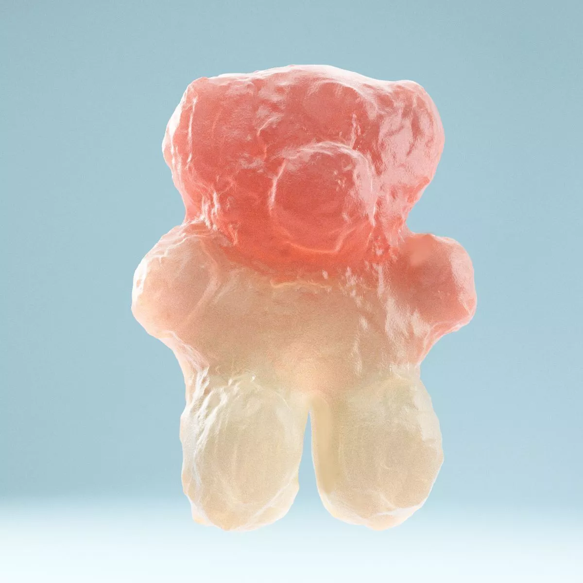 Pink Gummy Bear Low-poly 3D model