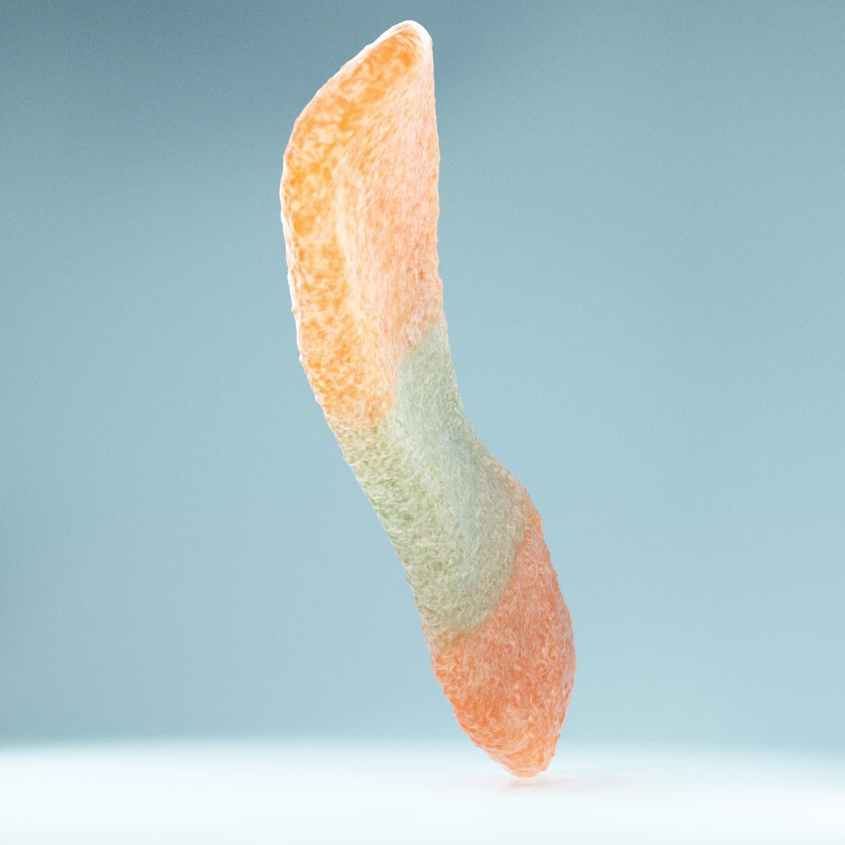 Sour Tongue Orange Green Low-poly 3D model_2